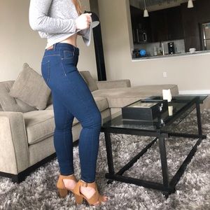 Booty-Shaping Dark Blue Jeans Size 5